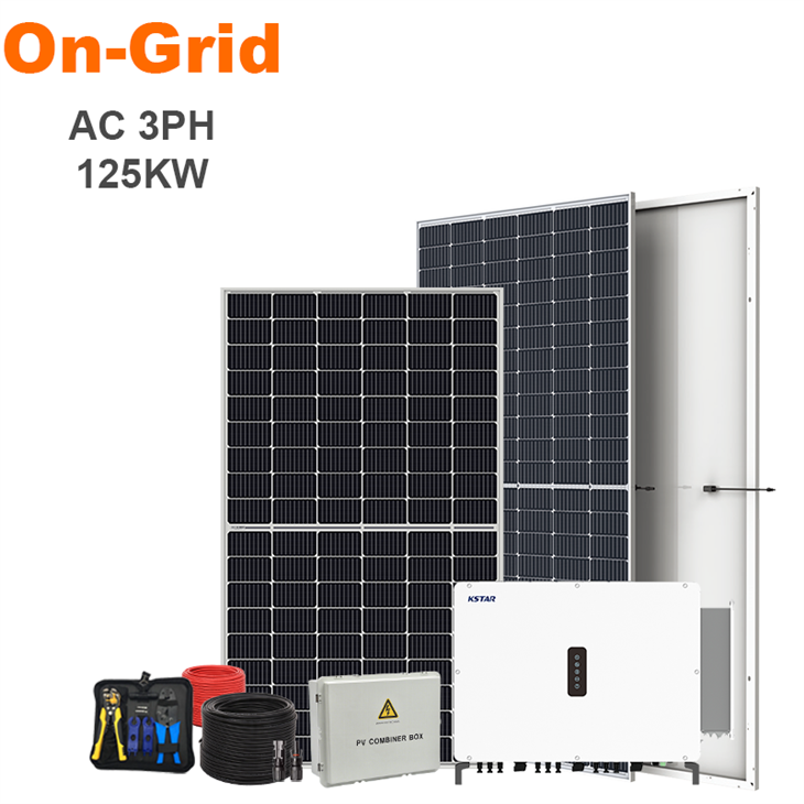3 Phase 125KW On-Grid Industrial And Commercial Solar Power Solution